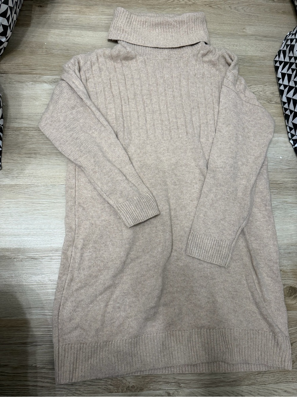 Madewell Cozy Turtleneck Sweater Dress - Cream